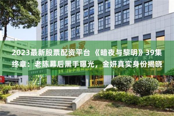 2023最新股票配资平台 《暗夜与黎明》39集终章：老陈幕后黑手曝光，金妍真实身份揭晓