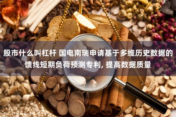 股市什么叫杠杆 国电南瑞申请基于多维历史数据的馈线短期负荷预测专利, 提高数据质量