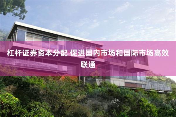 杠杆证券资本分配 促进国内市场和国际市场高效联通