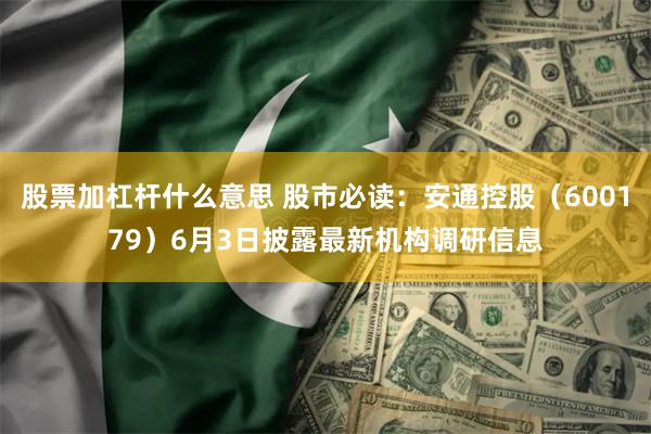 股票加杠杆什么意思 股市必读：安通控股（600179）6月3日披露最新机构调研信