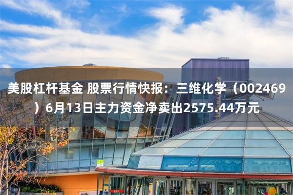 美股杠杆基金 股票行情快报：三维化学（002469）6月13日主力资金净卖出25