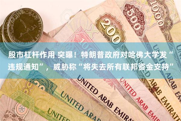 股市杠杆作用 突曝！特朗普政府对哈佛大学发“违规通知”，威胁称“将失去所有联邦资
