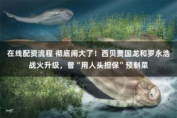 在线配资流程 彻底闹大了！西贝贾国龙和罗永浩战火升级，曾“用人头担保”预制菜